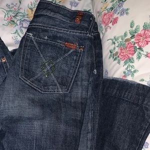 7FAMK dojo jeans size 28, inseam 33 1/2.